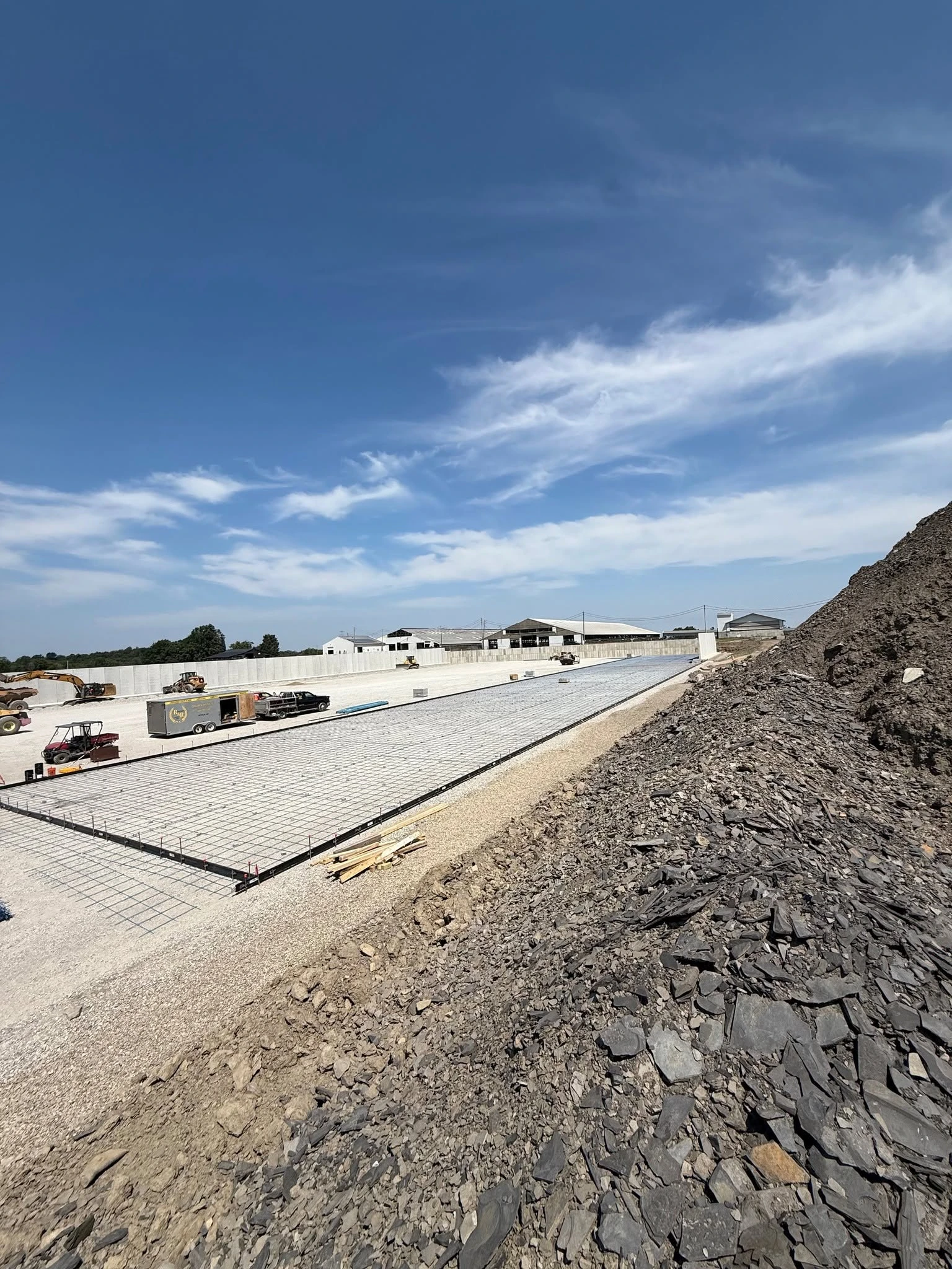 Reinforced concrete site overview